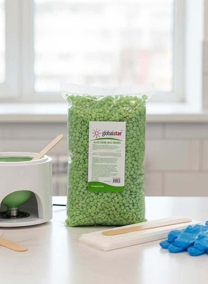 Globalstar Wax Beans for Hair Removal 1000g – Aloe Vera Hard Wax Beads for Sensitive Skin - Image 5